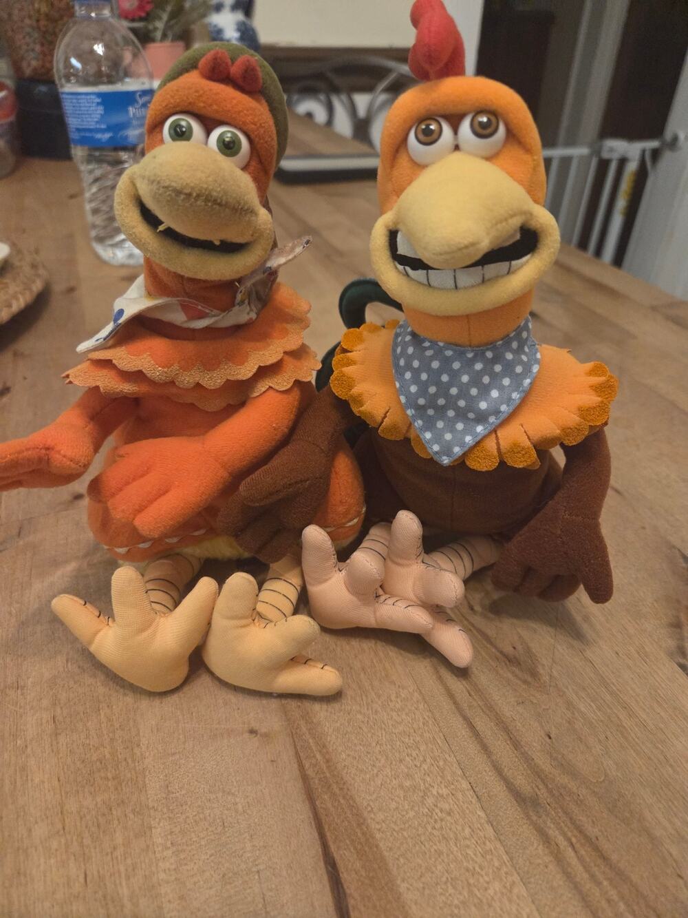Vintage 2000 Chicken Run Plush Lot - Rocky & Ginger Playmates Toys DreamWorks